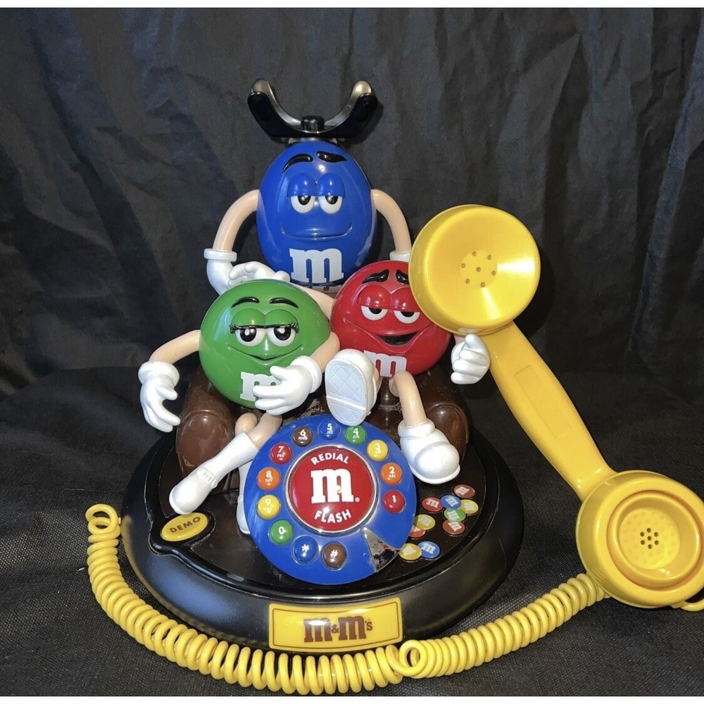 M&M's Animated Phone Working Landline Collectible MM Phone Vintage RARE Display